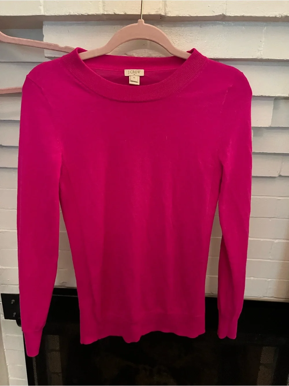 J. Crew Barbie Pink Merino Blend Lightweight Sweater